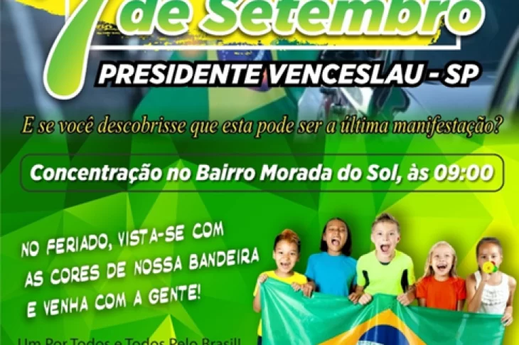 Venceslauenses preparam manifestação para o dia 7 de setembro